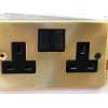 Buy Carl and Gilberts 13A Satin Gold Twin Socket in Kenya