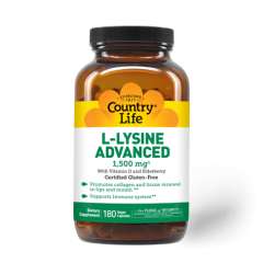 Buy Country Life 1500mg L-Lysine Advanced 180 Capsules Supplement in Kenya