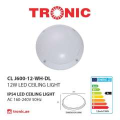 Buy Tronic : CL J600-12-WH-DL 12w White Round LED Bulkhead in Kenya