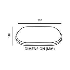 Buy Tronic  CL OV20-BK-DL 20W White Oval Waterproof LED Bulkhead in Kenya