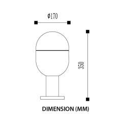 Buy Tronic E27IP65 60W Black Gate Light in Kenya