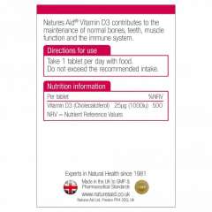 Buy Natures Aid 1000IU Vitamin D3 90 Tablets in Kenya