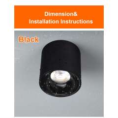 Buy Illumat ILM0844LF LED 30W D90XH160MM 3000K Black Surface Downlight in Kenya