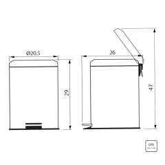 Buy Tramontina 5Litre Stainless Steel Scotch Brite Step Bin in Kenya