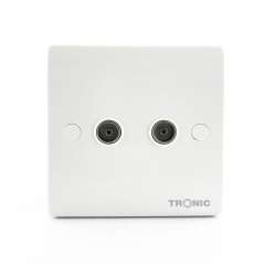 Buy Tronic TRK 5322 Television Slim 2 Gang Socket in Kenya