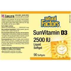Buy Natural Factors 2500IU Vitamin D3 180 Softgels in Kenya