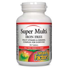 Buy Natural Factors Super-Multivitamin Iron Free 90 Tablets in Kenya