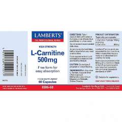 Buy Lamberts 500mg L Carnitine 60 Capsules Supplement in Kenya