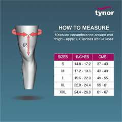 Buy Tynor 14inch Long Knee Immobilizer Support, Size: Large in Kenya