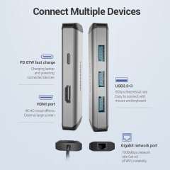 Buy Vention USB C 6 in 1 Multifunction Docking Station in Kenya