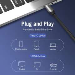Buy Vention Black Metal 2 Metre USB-C to HDMI Cable in Kenya