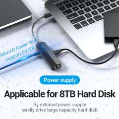 Buy Vention 3 Port USB 3.0 Hub with Sound Card Adapter in Kenya