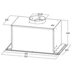 Buy Mika MHR674TGB 52 cm Under Cabinet Recessed Hood in Kenya