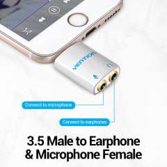 Buy Vention 4 Pole 3.5mm Male to 2*3.5mm Female Audio Adapter in Kenya