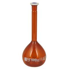 Buy Borosil Amber 500ml Glass Volumetric Flask in Kenya