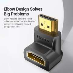 Buy Vention HDMI 90 Degree Male to Female Black  Adapter in Kenya