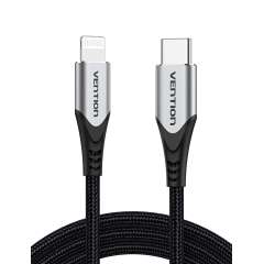 Buy Vention USB 2.0 C to Lightning 1.5M Gray Aluminum Alloy Type Cable in Kenya