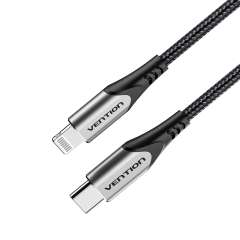 Buy Vention USB 2.0 C to Lightning 1.5M Gray Aluminum Alloy Type Cable in Kenya