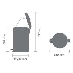 Buy Brabantia Newicon 30L Pedal Bin, Product Capacity: 30L, Product Colour: White in Kenya