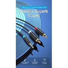 Buy Vention 3.5MM Male to 2 Male RCA Adapter 1.5M Cable in Kenya