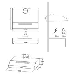 Buy Mika MHC601BB 60cm Under Cabinet Cassette Hood in Kenya