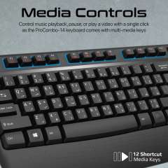 Buy Promate Ergonomic Wireless Multimedia Keyboard and Mouse Combo in Kenya