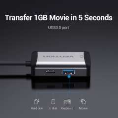 Buy Vention Type-C to HDMI/VGA/USB3.0/PD Converter in Kenya