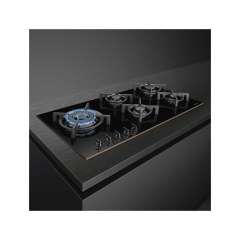 Buy SMEG PV695LCNR 5 Gas  Black Glass WOK Cast Iron 90CM Built In Hob in Kenya