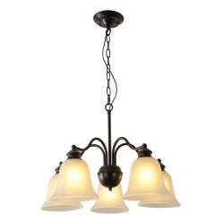 Buy Tronic Black Chandelier – 5XE27 with Frosted Glass Shades in Kenya