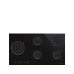 Buy SMEG PV695LCNR 5 Gas  Black Glass WOK Cast Iron 90CM Built In Hob in Kenya