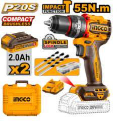 Buy Ingco CIDLI20558 20V LI-ION Compact Brushless Cordless Impact Drill in Kenya
