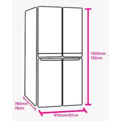 Buy Armco ARF-NF800-X4D(SS)  665L 4 Door Cross Door Refrigerator in Kenya