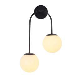 Buy Tronic PL 1154-02-RT-BK Dual Globe Curve Black Finish Wall Light in Kenya