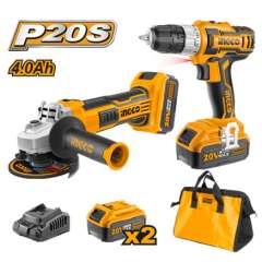 Buy Ingco CKLI2009 20V LI-ION 20V Cordless 2PCS Combo Kit in Kenya