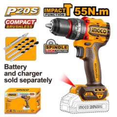 Buy Ingco CIDLI205581 55NM Compact Brushless Drill in Kenya
