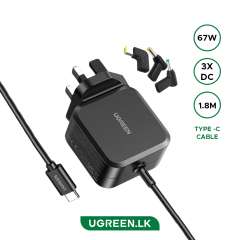 Buy UGREEN X377 USB-C 67W PD GaN Power Adapter UK Plug + 3 DC Connectors in Kenya