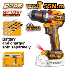 Buy Ingco CIDLI205581 55NM Compact Brushless Drill in Kenya
