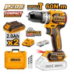 Buy Ingco CIDLI20602 20V 60Nm LI-ION Cordless Brushless Impact Drill in Kenya