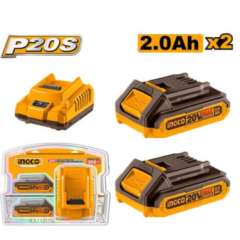 Buy Ingco FBCPK1222 20V LI-ION 2.0Ah Battery and Charger Kit in Kenya