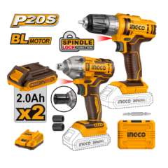 Buy Ingco COSLI230702 20V 2PCS LI-ION Cordless  Combo Kit in Kenya