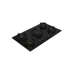 Buy VON VHB905100WFCK 90CM 5 Gas With 3 WOK Black Glass Built In Hob in Kenya