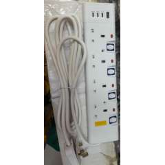 Buy JSB 4way 3 USB-C + USB A port power Extension cable with surge protection in Kenya