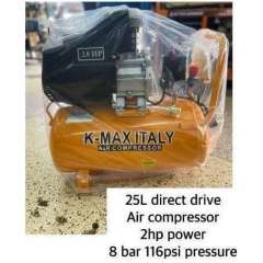 Buy K-max 25l direct drive 2hp power 8 bar 116psi pressure air compressor in Kenya