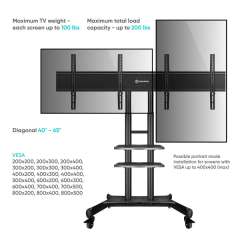 Buy ONKRON ADV-1881 Dual Screen VESA Panel Accessory for TS1881 Mobile TV Stand in Kenya
