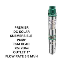 Buy Premier 65M 1" 750W 72V DC Solar Submersible Pump in Kenya