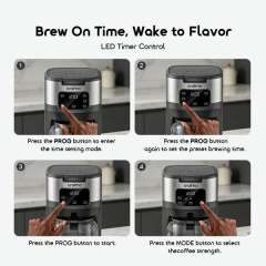 Buy oraimo BrewDrip 1.5L LED Timer Control Drip Coffee Maker in Kenya