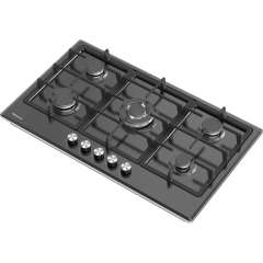 Buy Hisense HGH951BS01  5 Gas 90CM Black Stainless Steel Built In Hob in Kenya