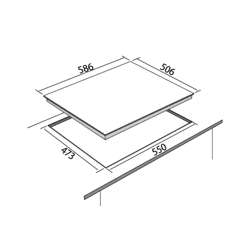 Buy VON VHB58435WFCK 4 Gas With WOK 60CM Black Glass Built In Hob in Kenya