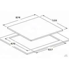 Buy VON VHB-9566PWTK 6 Burners 90cm Black Glass Built-in Gas Hob in Kenya