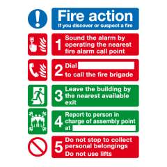 Buy Fire Action Plan sign in Kenya